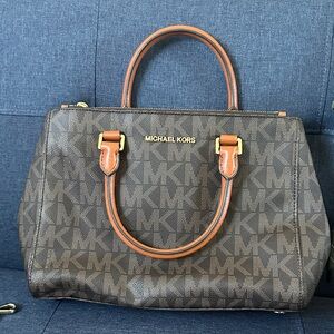 Michael Kors Brown and Tan Satchel